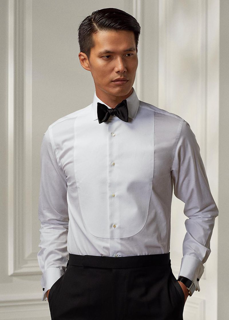 パープル レーベル シャツ メンズ 白 Poplin Tuxedo BZTJV8765